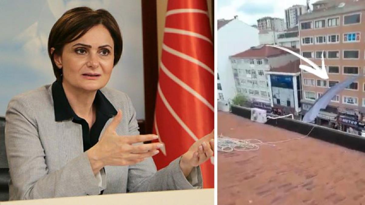 CHP İstanbul İl Başkanı Canan Kaftancıoğlu’ndan,Ülkü Ocakları binasında asılan pankarta sert tepki