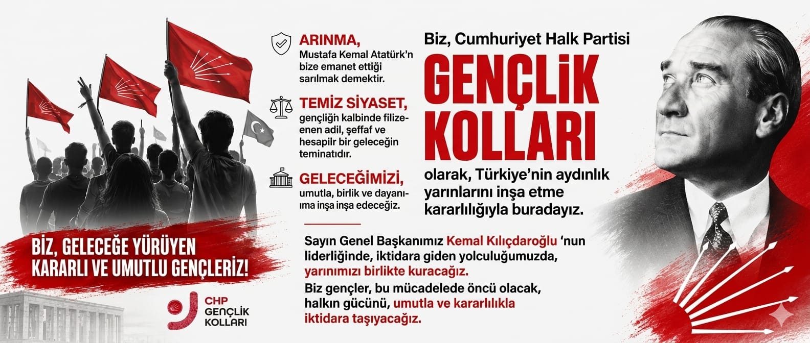​CHP Gençlik Kolları’ndan Kararlılık Mesajı: “Geleceği Hep Birlikte İnşa Edeceğiz”