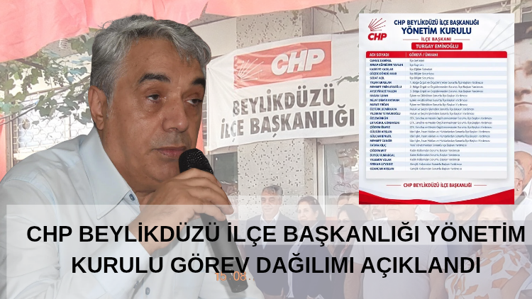 CHP Beylikdüzü İlçe Başkanlığı Yönetim Kurulu Görev Dağılımı Açıklandı